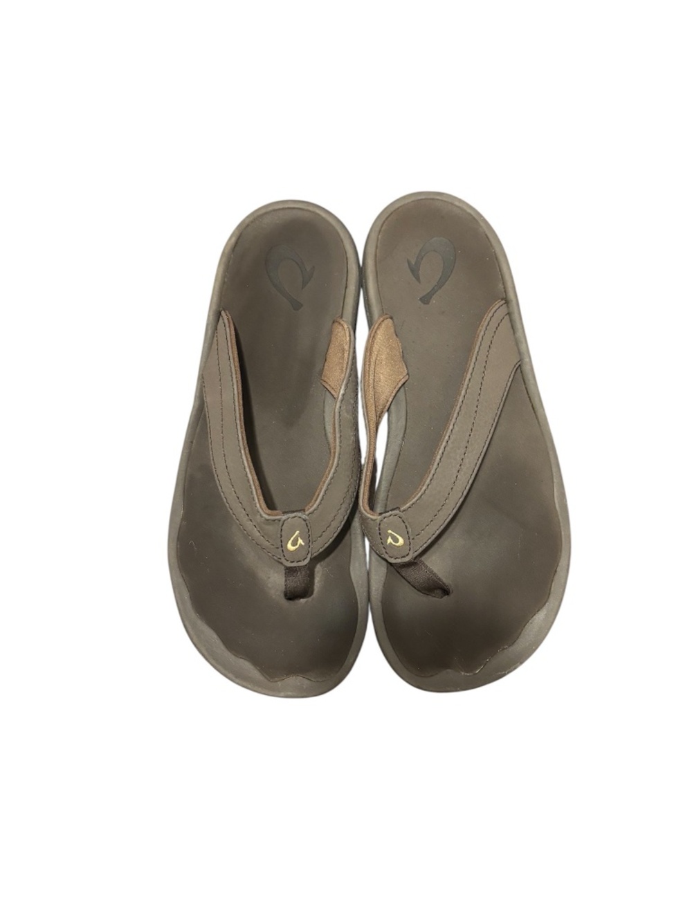 OluKai Women's Ohana Thong Sandals Flip Flops Brown Size 8